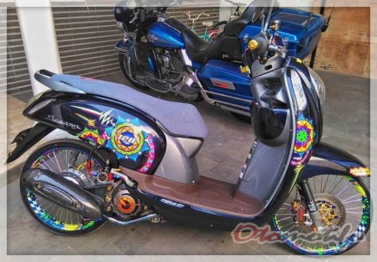 Gambar Motor Scoopy Modif Doraemon impremedia net