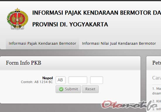  Tujuan mengecek plat nomor yakni untuk melihat besaran pajak dari sebuah kendaraan bermo Cara Cek Plat Nomor Online 2019 Untuk Motor dan Mobil