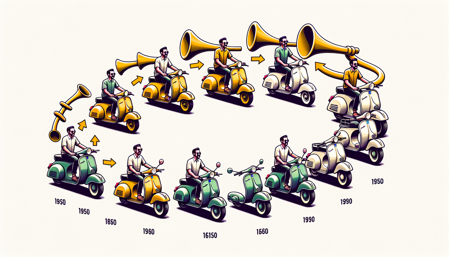 Menyaksikan Pudarnya Tradisi Klakson Khas Pengendara Vespa