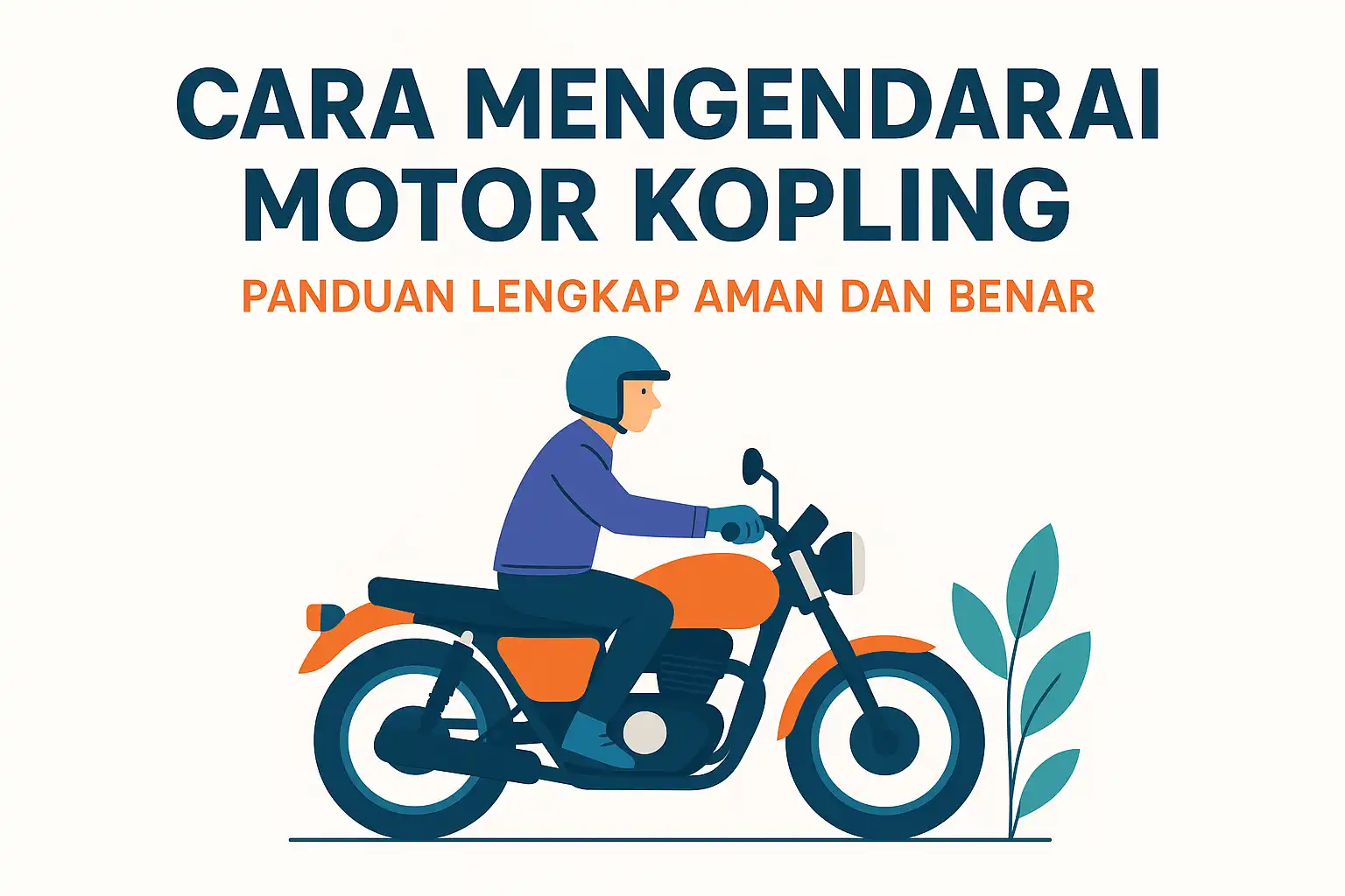 Ilustrasi cara mengendarai motor kopling aman dan benar