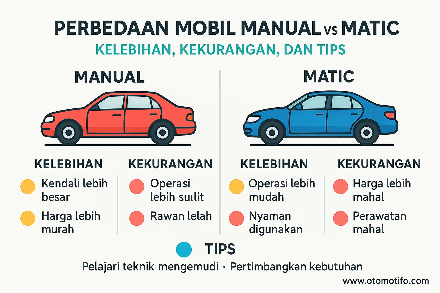 Perbedaan Mobil Manual vs Matic: Kelebihan, Kekurangan, dan Tips