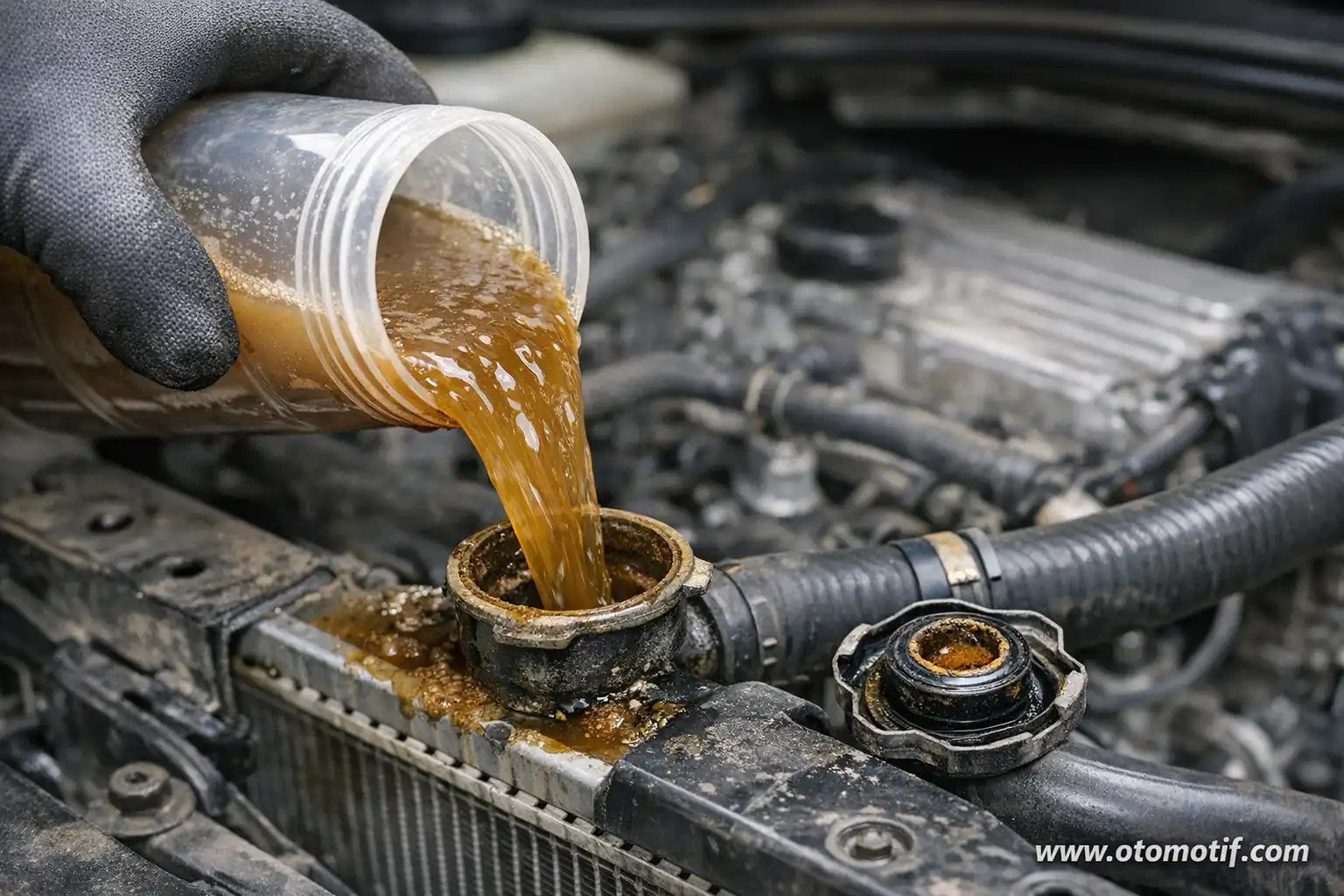 Radiator coolant mobil keruh dan dampaknya pada sistem pendingin mesin