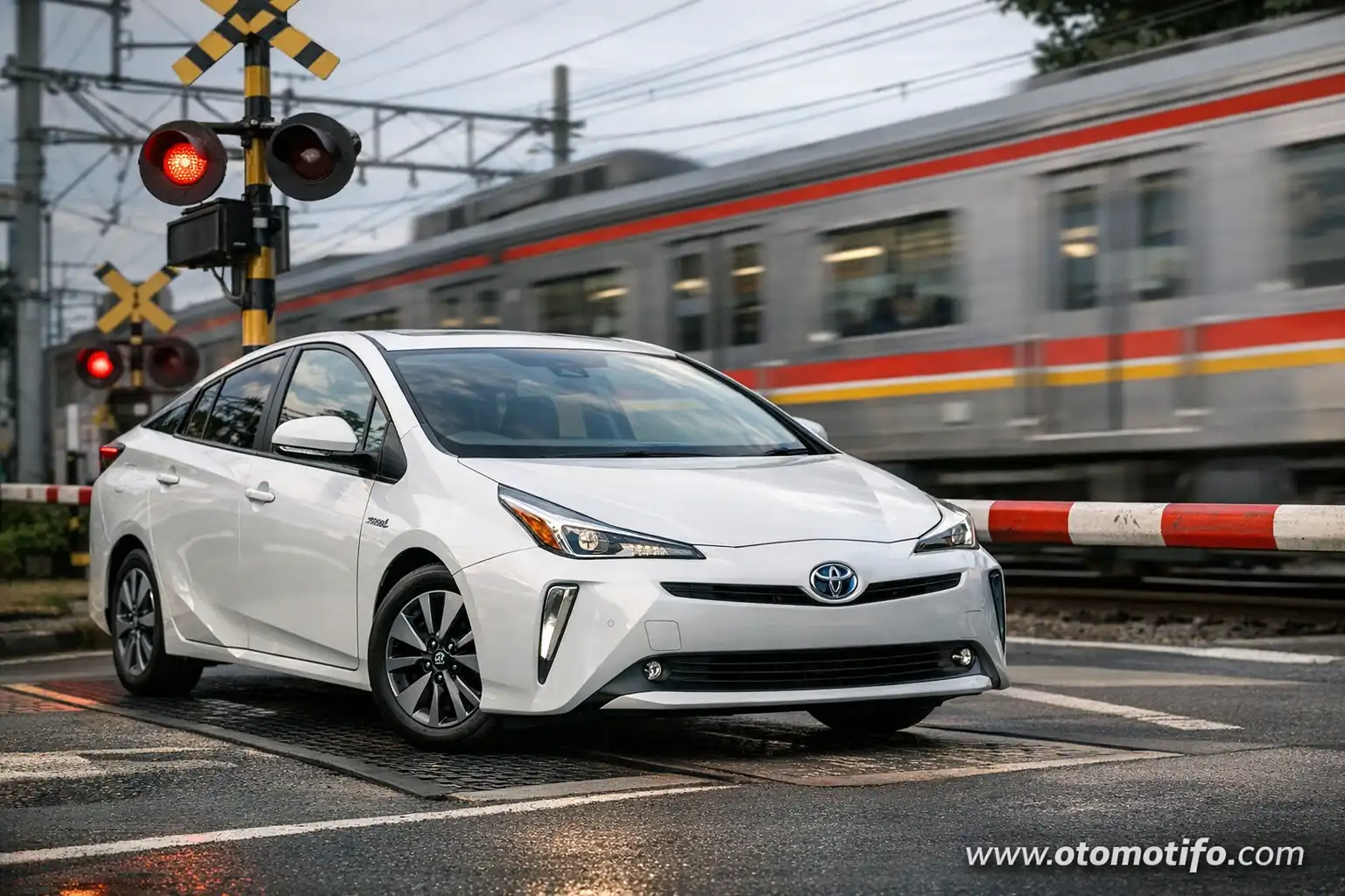 Tips aman mengemudi mobil hybrid saat melintasi perlintasan kereta api