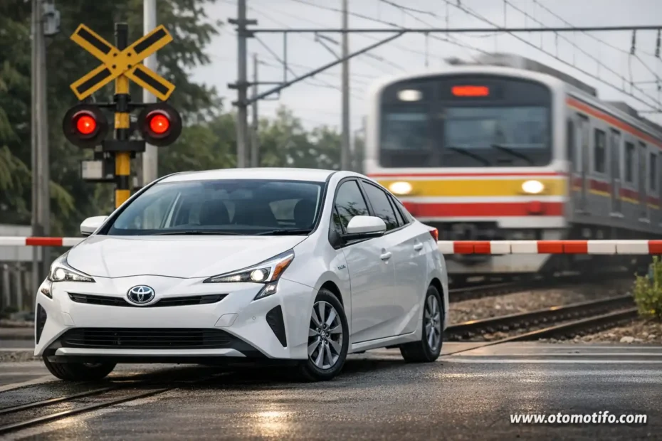 Tips Aman Mengemudi Mobil Hybrid saat Melintasi Perlintasan Rel Kereta Api