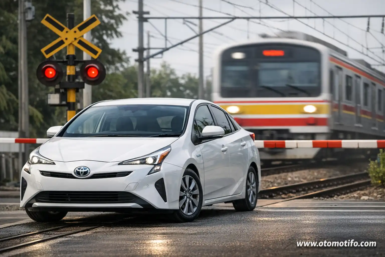 Tips aman mengemudi mobil hybrid saat melintasi perlintasan rel kereta api